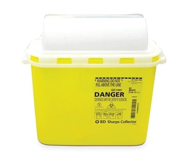 Disposable Sharps Container Yellow 5.1L Each