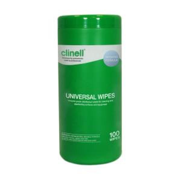 Clinell Sanitising Wipes Tub 100 Each