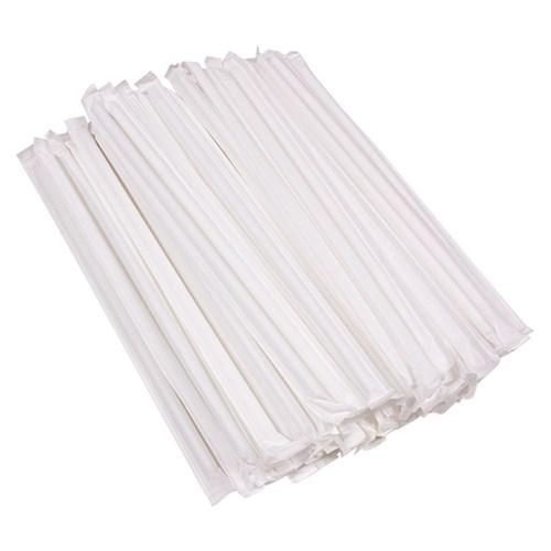 FLEXI DRINKING STRAWS INDIVIDUALLY WRAPPED 210MM PKT 250