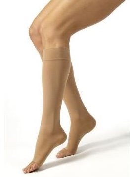 Jobst Relief Knee High Open Toe Large Beige 20-30mmhg Pair