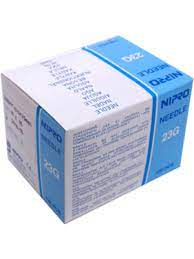 NIPRO NEEDLE 23G (0.6 mm)x 1" (25 mm) BOX 100