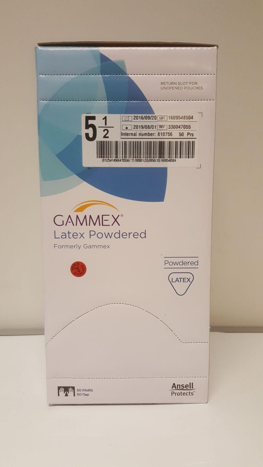 GAMMEX GLOVES LATEX POWDERED #5.5 BOX 50