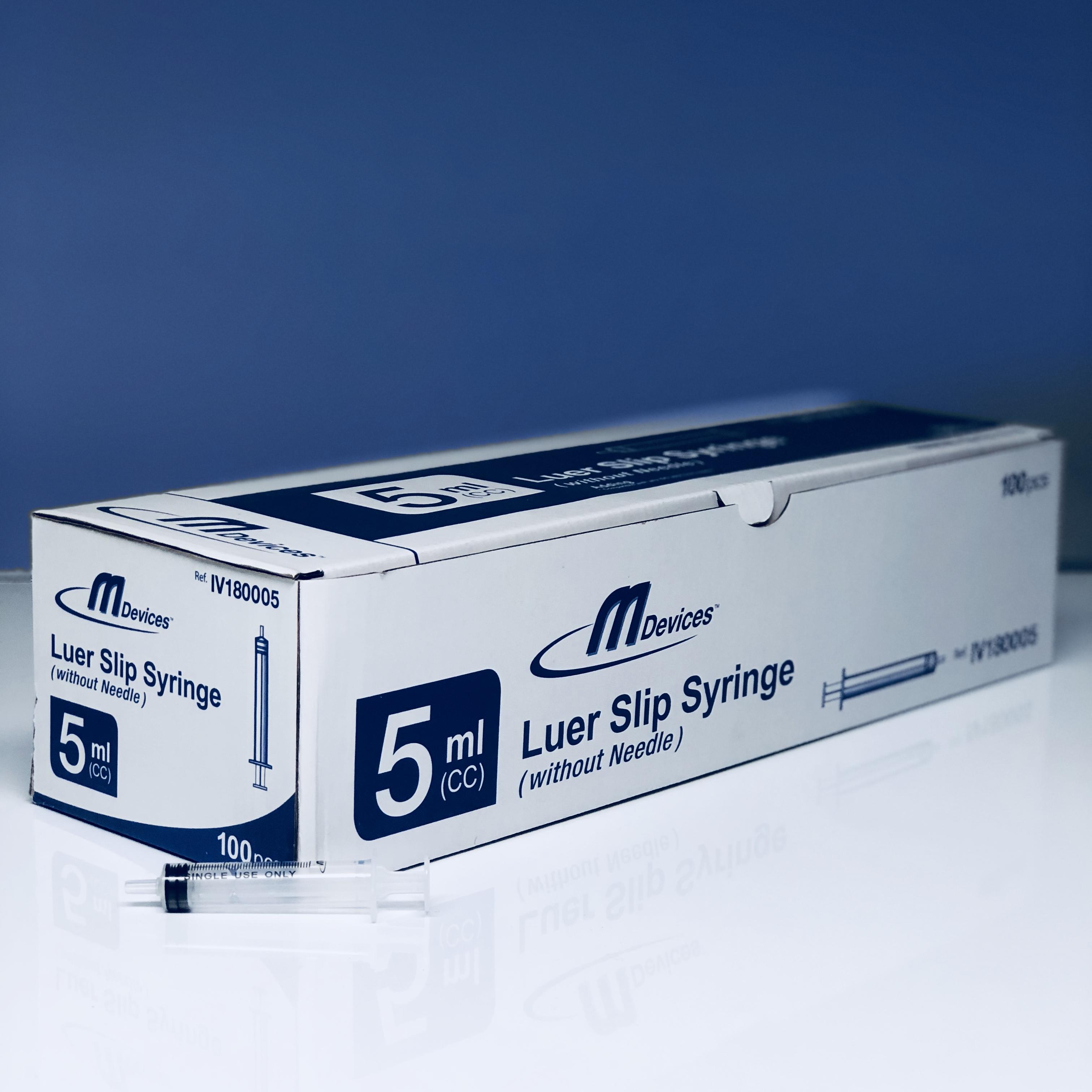 M Devices Syringe 5mL L-Slip BOX 100