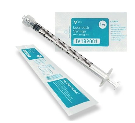 M Devices Syringe 1mL L-Lock, BOX 100