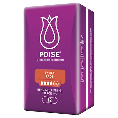 POISE EXTRA PADS 91862 PKT12