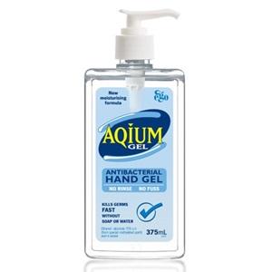 Aqium Anti-Bacterial Hand Gel Sanitiser 375mL Each