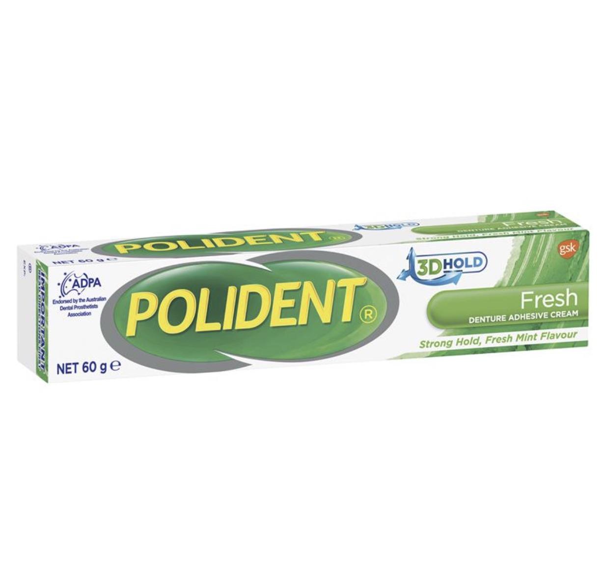 Polident Adhesive Denture Cream 60g Each