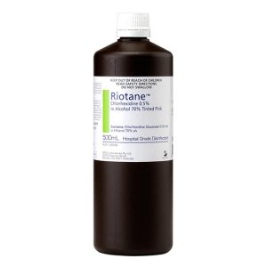 RIOTANE CHLORHEXIDINE 0.5% IN ALCOHOL 70% TINTED PINK 500ML SURFACE DISINFECTANT