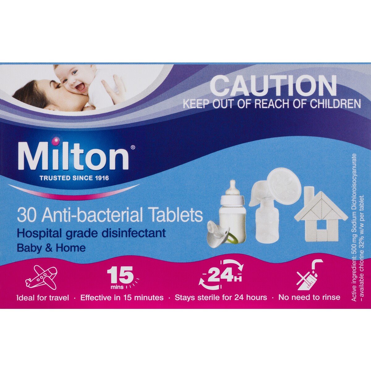 Milton Anti-Bacterial Tablets BOX 30