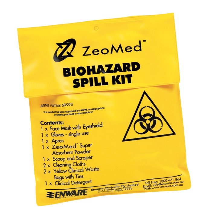 Biohazard Spill Kit (Yellow Bag) Each