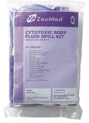 Cytotoxic Body Fluid Spill Kit (Purple Bag) Each