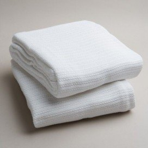 Cotton Cellular Blanket- White Each