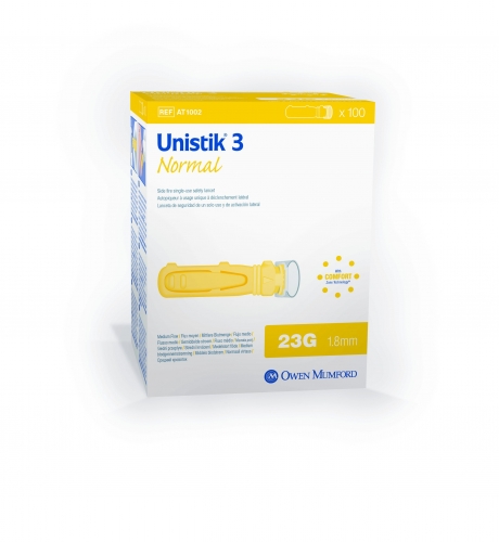 Unistik 3 Normal Safety Lancets BOX 100