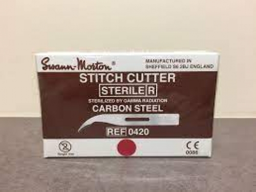 SWANN MORTON STANDARD STITCH CUTTER STERILE DISPOSABLE BOX 100