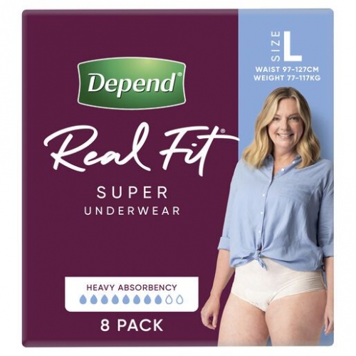 Depend Real Fit Women Underwear Super Large 19646 PKT 8