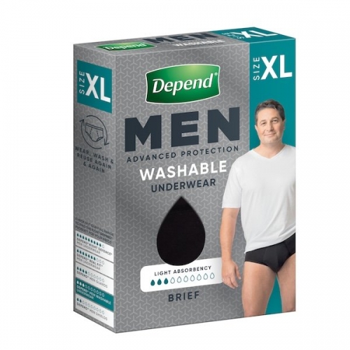 Depend Washable Brief Reusable Men X-Large Each