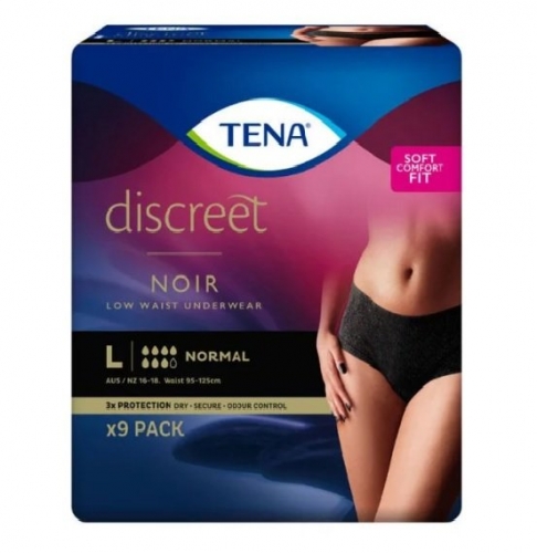 Tena Pants Women Discreet Large Black, PKT 9