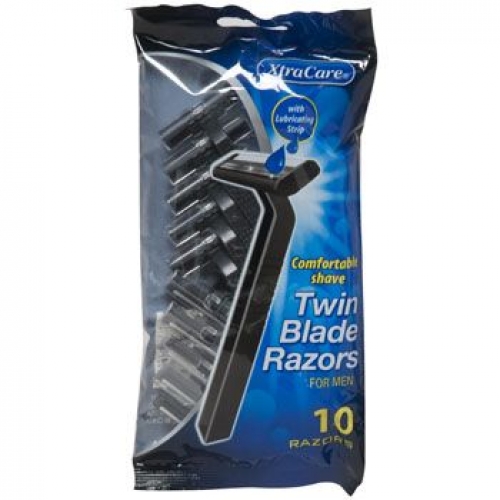 Xtracare Mens Twin Blades Razors + Lube Strip (Mens) PKT 10
