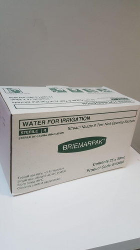 Water For Irrigation Sachets 30mL BOX 75
