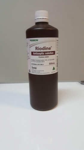 Riodine Pov-Iodine Solution 10% 500mL, Each