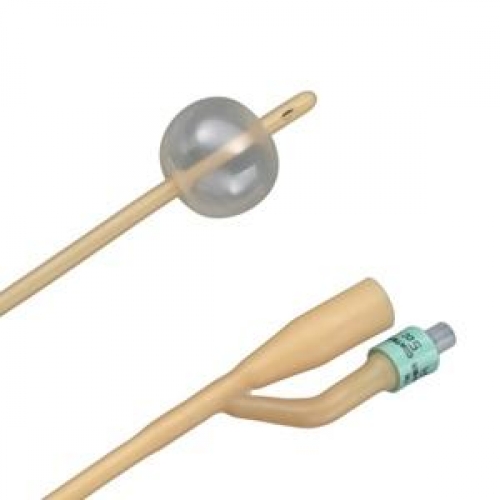 Bardia 2-Way Latex Foley Catheter Silicone Coated Unisex 14Fr 40cm 10mL Each