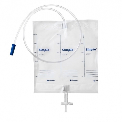 SIMPLA S3 NIGHT DRAINAGE BAG NON STERILE WITH TAP 2000ML 100CM EACH