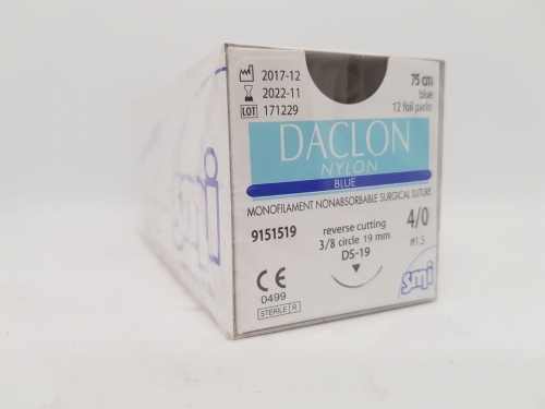 Suture Daclon 4/0 Circ Ds19 75cm Blue BOX 12