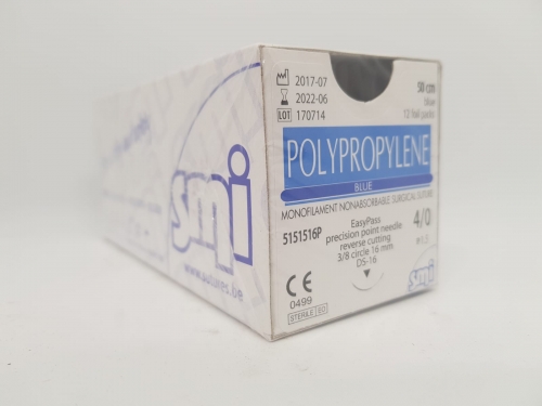 Suture Polypro 4/0 Circ Ds19 50cm Blue BOX 12