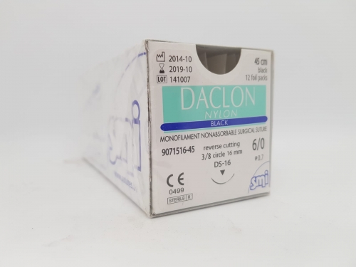 Suture Daclon 6/0 Circ Ds16 45cm Black BOX 12