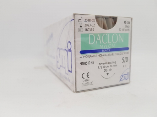 Suture Daclon 5/0 Circ Ds19 45cm Black BOX 12