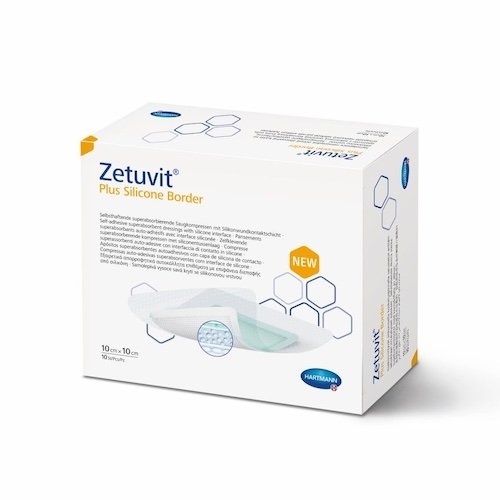 Zetuvit Plus Silicone Border 10cm x 10cm Box 10