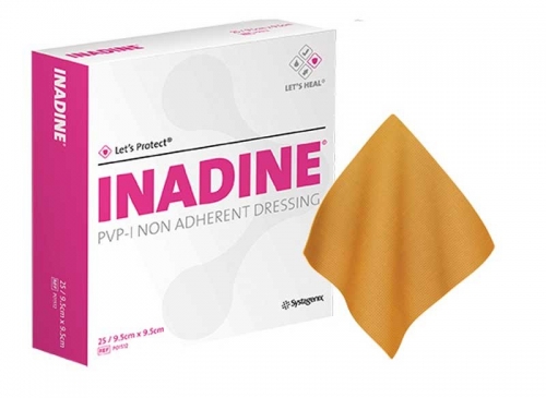 INADINE PVP-I NON ADHESIVE DRESSING 9.5CMx9.5CM BOX 25
