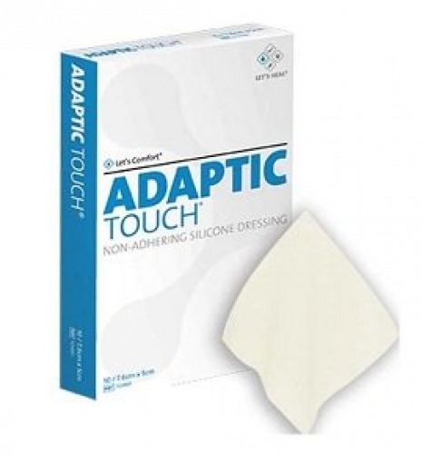 Adaptic Touch Silicone Dressing 5cm X 7.6cm BOX 10
