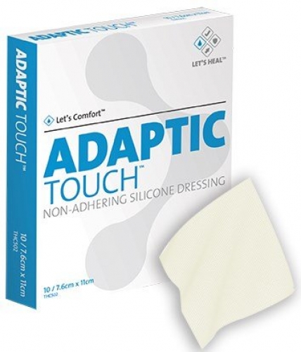 Adaptic Touch Silicone Dressing 7.6cm X 11cm BOX 10