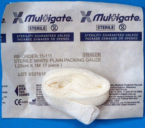 Multigate Sterile Packing Gauze 1.25X1m Each