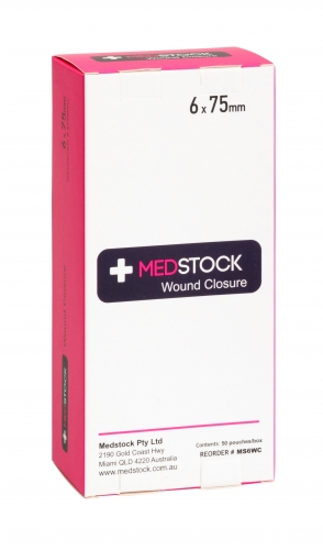 Medstock Wound Closure Strip 6mmx75mm BOX 50