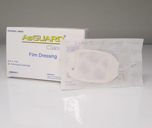 Asguard Clear Film Dressing 6cmx7cm BOX 50