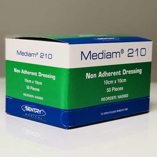 Mediam 210 Low Adherent Dressing 10cmx10cm BOX 50