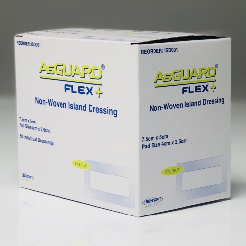 Asguard Flex+ Non-Woven Island Dressing 5cmx7.5cm BOX 50