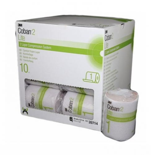 3M Coban 2 Layer Lite Comfort Foam 10cm x 2.7m 20714, 18/BOX
