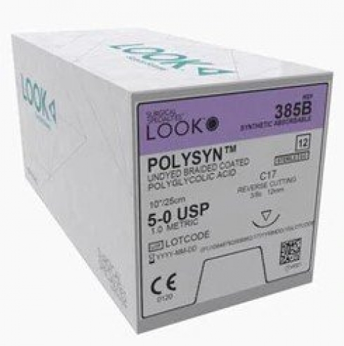 Suture Polysyn 5/0 Usp Ds19 70cm 421B, BOX 12