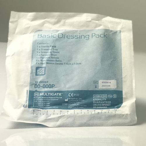 Multigate Basic Dressing Pack With Non Woven Balls And Swabs- Peel Pack Each